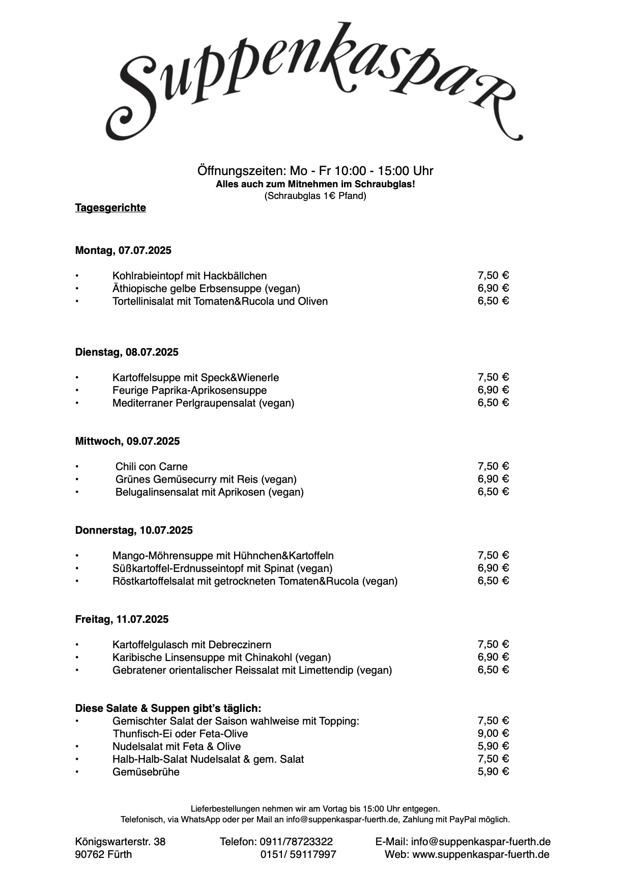 <p><strong>Wochenkarte vom 07.07.25 - 11.07.25</strong></p>